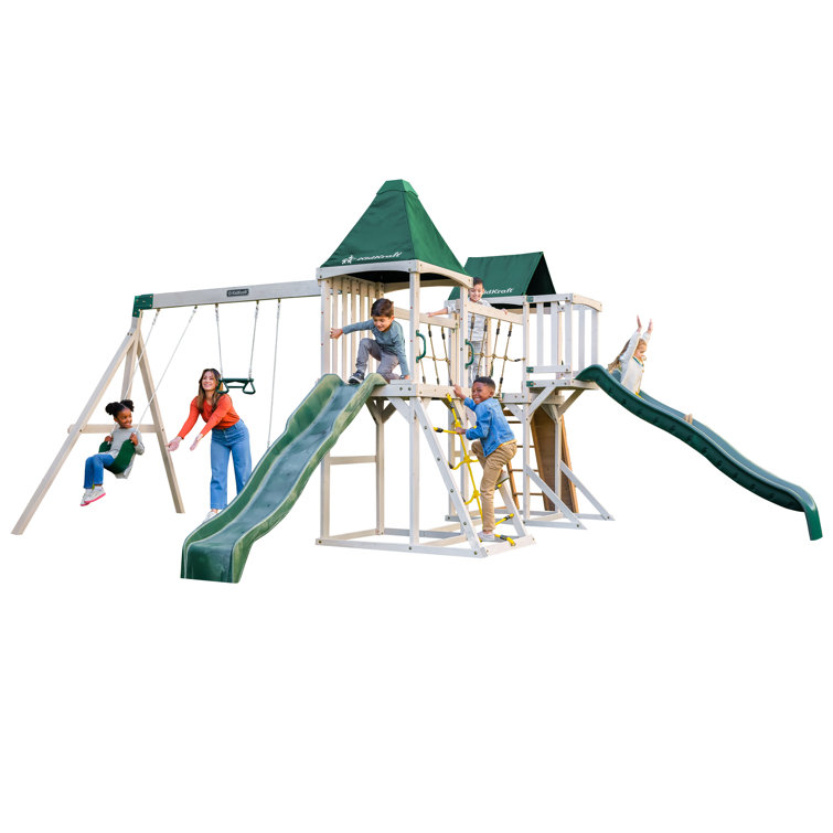 KidKraft Titan Cliffs Swing Set And Slide Wayfair Canada